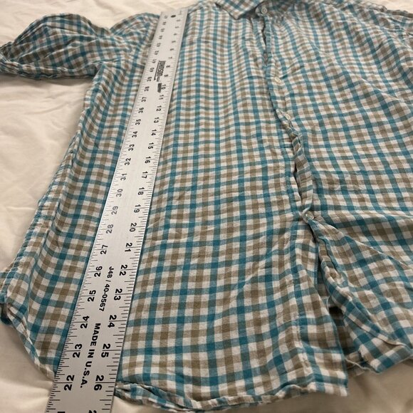 Khakis of Carmel Mens Size 16.5/42 Checkered Long Sleeves Button Up Shirt - Picture 10 of 11